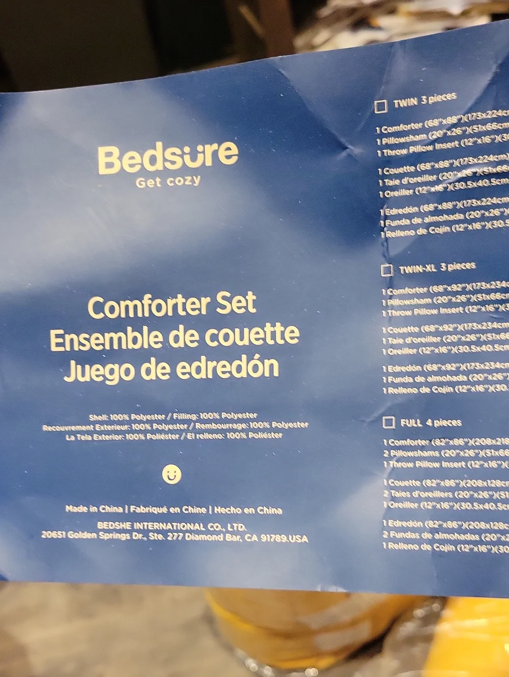 Bedsure CAL.KING COMFORTER SET,NIP!! Mustard Gold,Perfect! 104 X96 Inches